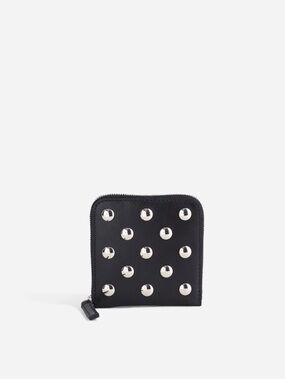 Madewell Studded Leather Zip-Around Wallet